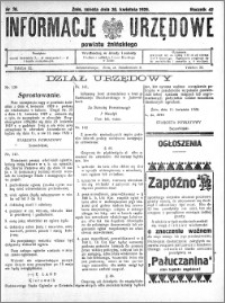 Informacje Urzędowe powiatu Żnińskiego 1929.04.20 R.42 nr 28