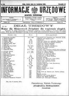 Informacje Urzędowe powiatu Żnińskiego 1929.04.24 R.42 nr 29