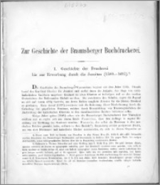 Zur Geschichte der Braunsberger Buchdruckerei