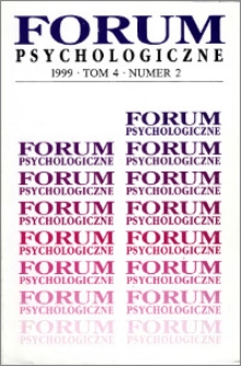 Forum Psychologiczne 1999 T.4 nr 2