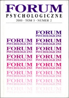 Forum Psychologiczne 2000 T.5 nr 2