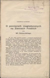 O pomiarach magnetycznych na ziemiach polskich : dodatek do artykułu