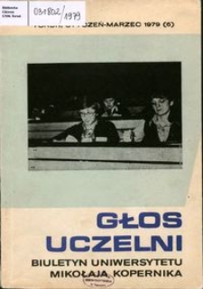 Głos Uczelni : biuletyn Uniwersytetu Mikołaja Kopernika 1979 nr 6