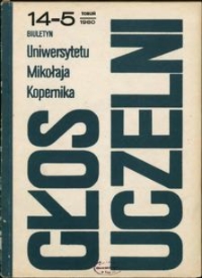 Głos Uczelni : biuletyn Uniwersytetu Mikołaja Kopernika 1980 nr 5 (14)