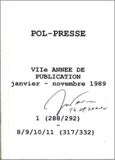 Pol-Presse 1989 nr 288-292