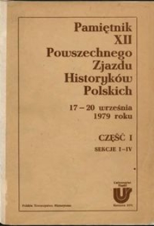 Pamiętnik dwunastego Powszechnego Zjazdu Historyków Polskich