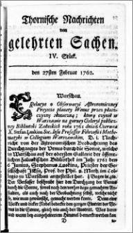 Thornische Nachrichten von Gelehrten Sachen, 1762.02.27 nr 4