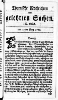 Thornische Nachrichten von Gelehrten Sachen, 1762.05.15 nr 9