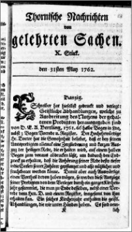 Thornische Nachrichten von Gelehrten Sachen, 1762.05.31 nr 10