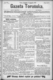 Gazeta Toruńska 1892, R. 26 nr 274
