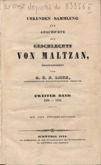 Urkunden-Sammlung zur Geschichte des Geschlechts von Maltzan. Bd. 2, 1331-1431