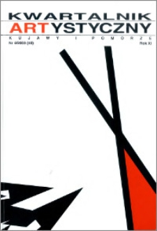 Kwartalnik Artystyczny : Kujawy i Pomorze 2003 nr 4(40)