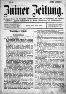 Zniner Zeitung 1888.04.06 R.1 nr 1
