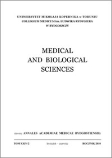 Medical and Biological Sciences 2010, T. XXIV, nr 2
