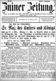 Zniner Zeitung 1889.01.19 R.2 nr 6