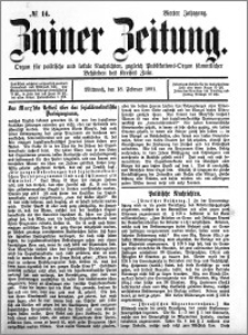 Zniner Zeitung 1891.02.18 R.4 nr 14