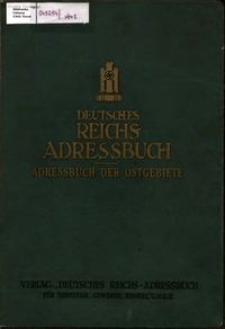 Deutsches Reichs-Adressbuch :die Ostgebiete, Ausgabe 1941