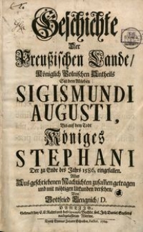 Geschichte der Preußischen Lande königlisch-polnischen Antheils..., t. 3