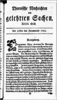 Thornische Nachrichten von Gelehrten Sachen, 1762.07.31 nr 14