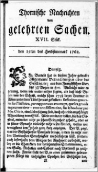 Thornische Nachrichten von Gelehrten Sachen, 1762.09.15 nr 17