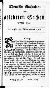 Thornische Nachrichten von Gelehrten Sachen, 1762.11.30 nr 22