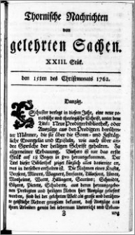 Thornische Nachrichten von Gelehrten Sachen, 1762.12.15 nr 23