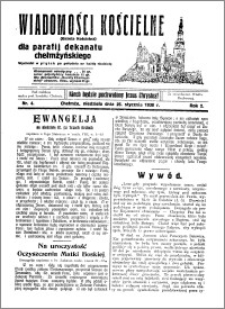 Wiadomości Kościelne : (gazeta kościelna) : dla parafij dekanatu chełmżyńskiego 1930, R. 2, nr 4