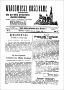 Wiadomości Kościelne : (gazeta kościelna) : dla parafij dekanatu chełmżyńskiego 1930, R. 2, nr 5