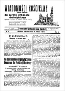 Wiadomości Kościelne : (gazeta kościelna) : dla parafij dekanatu chełmżyńskiego 1930, R. 2, nr 7