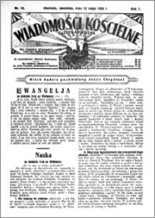 Wiadomości Kościelne : (gazeta kościelna) : dla parafij dekanatu chełmżyńskiego 1935, R. 7, nr 19