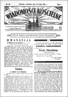 Wiadomości Kościelne : (gazeta kościelna) : dla parafij dekanatu chełmżyńskiego 1935, R. 7, nr 20