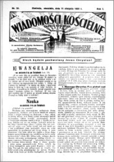 Wiadomości Kościelne : (gazeta kościelna) : dla parafij dekanatu chełmżyńskiego 1935, R. 7, nr 32