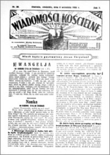 Wiadomości Kościelne : (gazeta kościelna) : dla parafij dekanatu chełmżyńskiego 1935, R. 7, nr 36