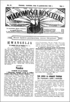 Wiadomości Kościelne : (gazeta kościelna) : dla parafij dekanatu chełmżyńskiego 1935, R. 7, nr 41