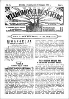 Wiadomości Kościelne : (gazeta kościelna) : dla parafij dekanatu chełmżyńskiego 1935, R. 7, nr 45