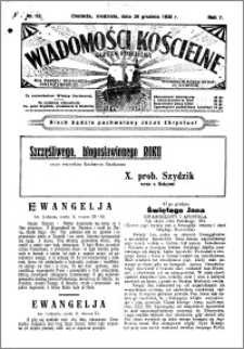 Wiadomości Kościelne : (gazeta kościelna) : dla parafij dekanatu chełmżyńskiego 1935, R. 7, nr 52