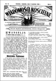 Wiadomości Kościelne : (gazeta kościelna) : dla parafij dekanatu chełmżyńskiego 1936, R. 8, nr 14