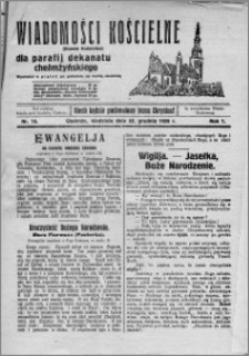 Wiadomości Kościelne : (gazeta kościelna) : dla parafij dekanatu chełmżyńskiego 1929, R. 1, nr 15 + dodatek