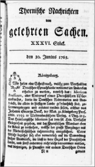 Thornische Nachrichten von Gelehrten Sachen, 1763.06.30 nr 36