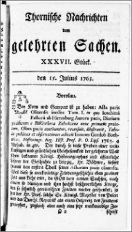 Thornische Nachrichten von Gelehrten Sachen, 1763.07.15 nr 37