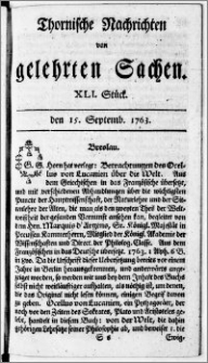 Thornische Nachrichten von Gelehrten Sachen, 1763.09.15 nr 41