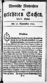 Thornische Nachrichten von Gelehrten Sachen, 1763.11.15 nr 45