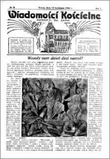 Wiadomości Kościelne : przy kościele św. Jana 1935-1936, R. 7, nr 20