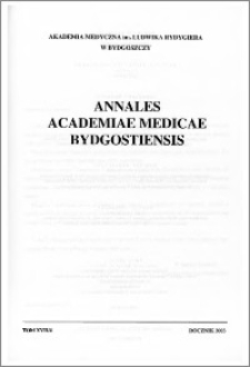 Annales Academiae Medicae Bydgostiensis 2003 tom XVIII nr 4