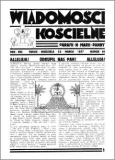 Wiadomości Kościelne : przy kościele N. Marji Panny 1936-1937, R. 8, nr 18