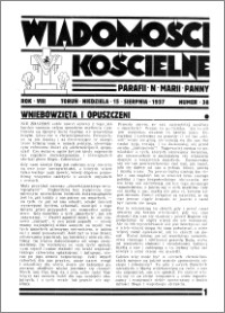 Wiadomości Kościelne : przy kościele N. Marji Panny 1936-1937, R. 8, nr 38