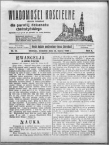 Wiadomości Kościelne : (gazeta kościelna) : dla parafij dekanatu chełmżyńskiego 1930, R. 2, nr 12