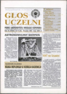 Głos Uczelni : pismo Uniwersytetu Mikołaja Kopernika R. 2=18 nr 9 (1993)