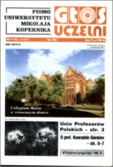 Głos Uczelni : pismo Uniwersytetu Mikołaja Kopernika R. 4=20 nr 5 (1995)