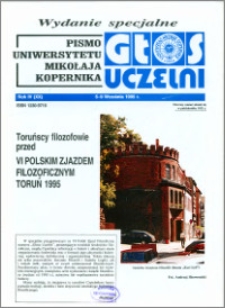 Głos Uczelni : pismo Uniwersytetu Mikołaja Kopernika R. 4=20 wydanie specjalne 5-9 września (1995)